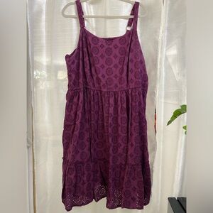 Lane Bryant purple eyelet sundress Size 18